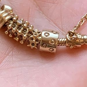 14k gold Pandora clip charm